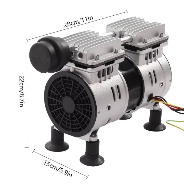 220V micro-membraan tandheelkundige laboratoriumvacuümpomp 550w luchtpomp 3.6cfm