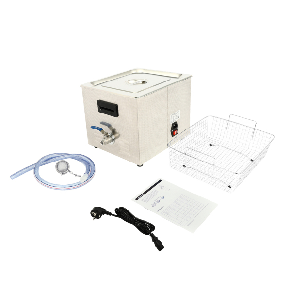Professionele ultrasone reiniger met verwarmingsmand Digitale timer Ultrasone verwarmer 15L 220V