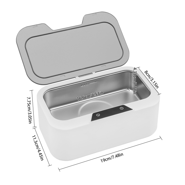 Ultrasone reiniger 500ML sieradenreinigingsmachine, tijdinstelling uit de jaren 180-600, voor brillen, sieraden, horloges, kunstgebitten