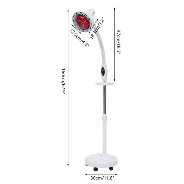 Infrarood fysiotherapie lamp 275W, 360 ° draaibaar in hoogte verstelbaar, geschikt voor gebruik thuis, op kantoor, klinieken, schoonheidssalons, fysiotherapie winkels, enz. Infrarood fysiotherapie lamp 275W, 360 ° draaibaar in hoogte verstelbaar, geschikt voor gebruik thuis, op kantoor, klinieken, schoonheidssalons, fysiotherapie winkels, enz.