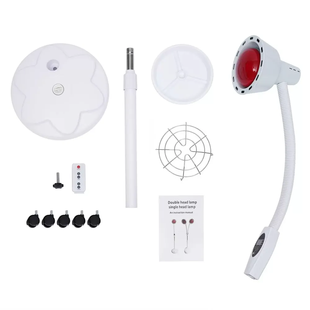 Infrarood fysiotherapie lamp 275W, 360 ° draaibaar in hoogte verstelbaar, geschikt voor gebruik thuis, op kantoor, klinieken, schoonheidssalons, fysiotherapie winkels, enz.