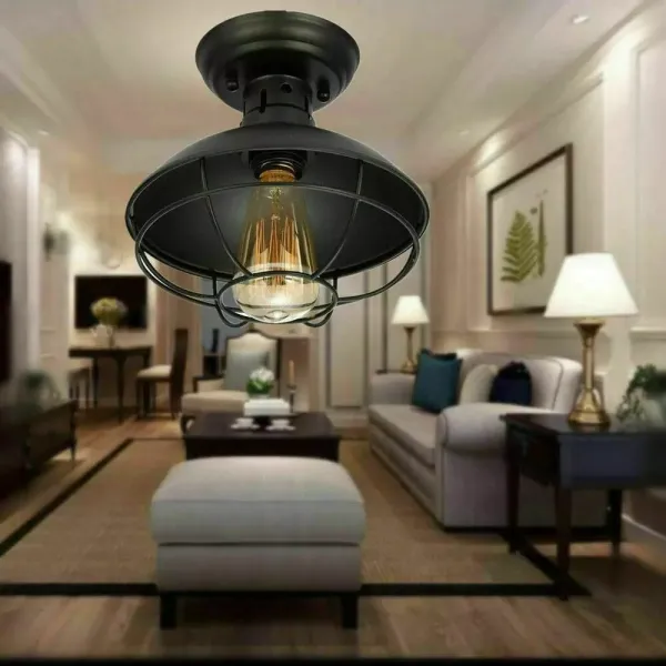 Vintage hanglamp E27 retro-stijl metalen hanglamp voor woonkamer slaapkamer eetkamer