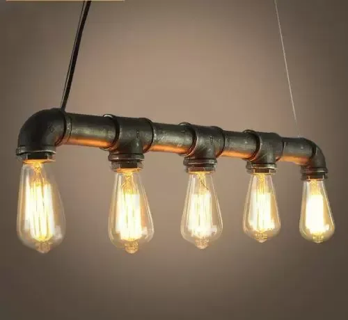 5-lichts retro industriële E27 plafondlamp voor woonkamer, keuken, eetkamer, slaapkamer, hal 5-lichts retro industriële E27 plafondlamp voor woonkamer, keuken, eetkamer, slaapkamer, hal