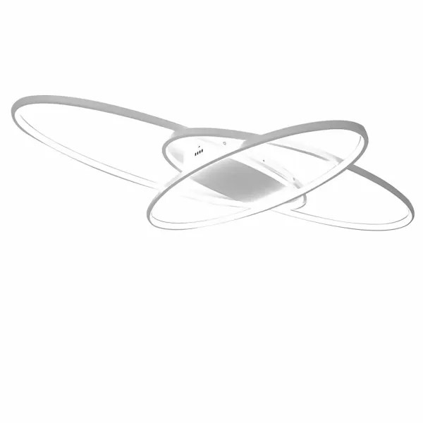 LED-plafondlamp voor slaapkamer - 95 x 65 cm - Wit - Dimbaar met afstandsbediening