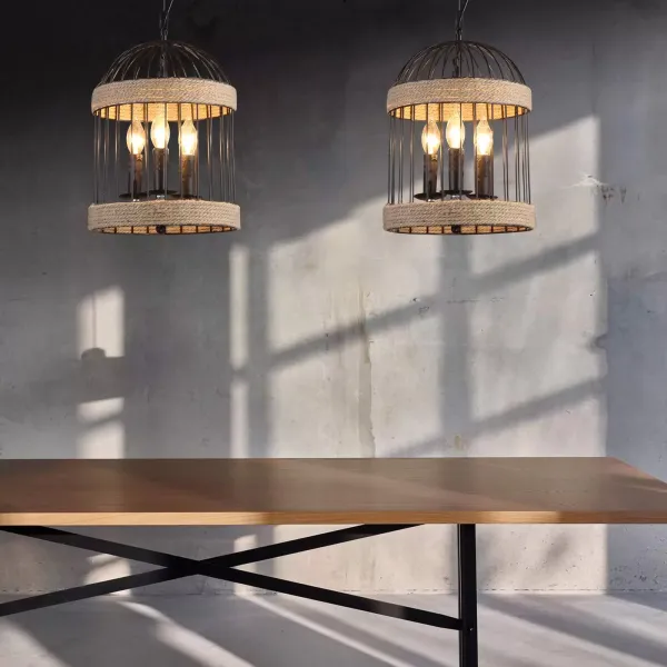 Birdcage kroonluchter kristallen kroonluchter zwarte retro industriële stijl metalen kroonluchter voor café-bar