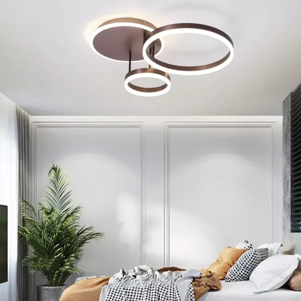 LED-plafondlamp 112 W 3 cirkels designlamp woonkamer plafondlamp kroonluchter afstandsbediening 3000 K – 6500 K LED-plafondlamp 112 W 3 cirkels designlamp woonkamer plafondlamp kroonluchter afstandsbediening 3000 K – 6500 K