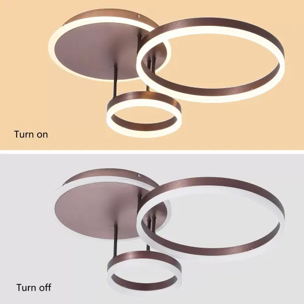 LED-plafondlamp 112 W 3 cirkels designlamp woonkamer plafondlamp kroonluchter afstandsbediening 3000 K – 6500 K LED-plafondlamp 112 W 3 cirkels designlamp woonkamer plafondlamp kroonluchter afstandsbediening 3000 K – 6500 K