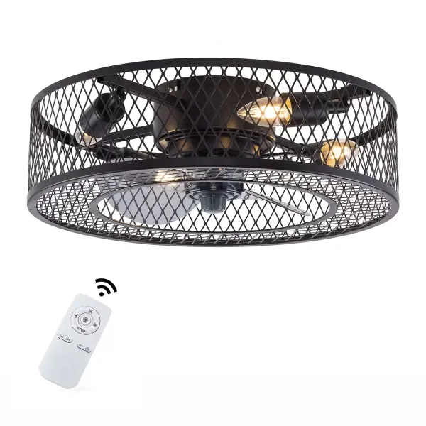 Plafondventilator met licht - stil met afstandsbediening - instelbare windsnelheid - voor woonkamer, slaapkamer en eetkamer