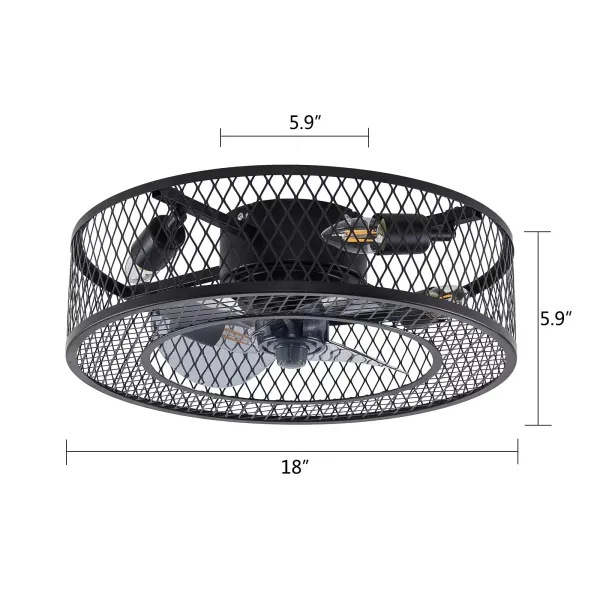 Plafondventilator met licht - stil met afstandsbediening - instelbare windsnelheid - voor woonkamer, slaapkamer en eetkamer