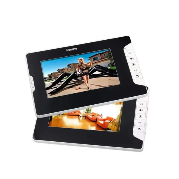 Video-intercom met 7" scherm en 7" HD-camera LCD-intercom Videodeurtelefoon Camera Monitor met 2 interne apparaten (monitor)