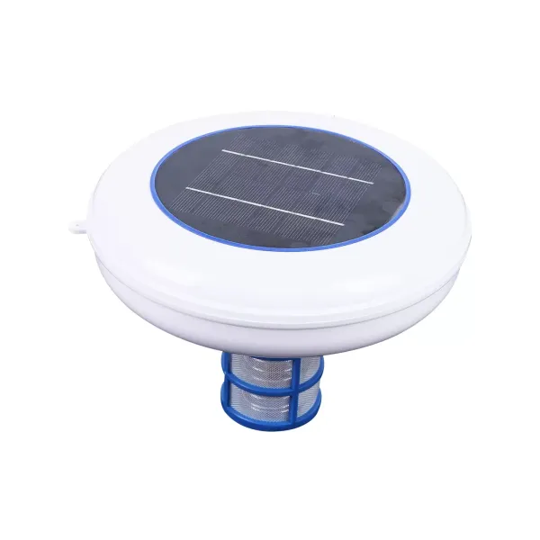 Solar-ionisator voor zwembad, zilver, zwembadionisator, met reinigingsborstel voor tuin, buitenvijver