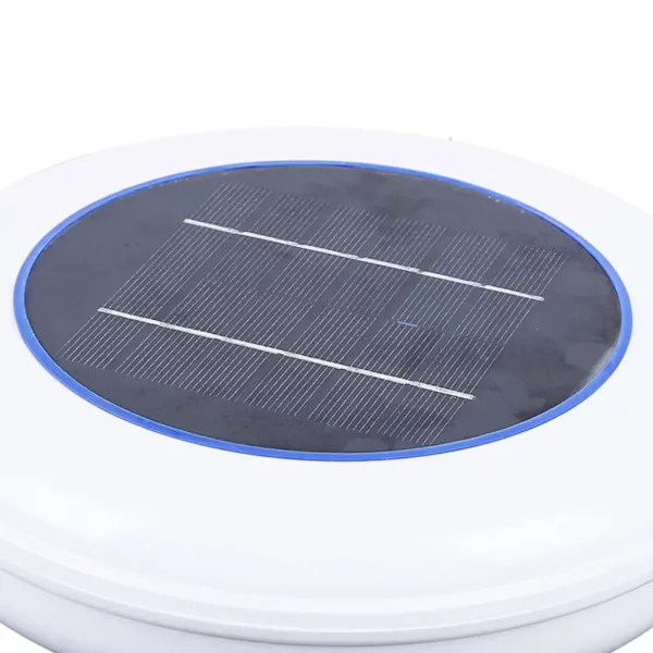 Solar-ionisator voor zwembad, zilver, zwembadionisator, met reinigingsborstel voor tuin, buitenvijver