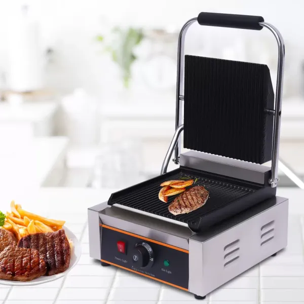 Elektrische tosti-pers 1800 W - Contactgrillplaat - Tafelgrill - Paninigrill - Tosti-ijzer 0-300 °C