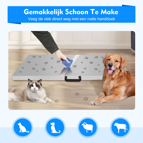 Multifunctionele digitale weegschaal voor huisdieren, roestvrijstalen weegschaal met LCD-display, maximaal draagvermogen 300kg/660lbs