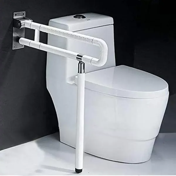 Vertriebs Wandgemonteerde Opvouwbare Handgreep RVS Badkamer Handgreep 75cm Wit