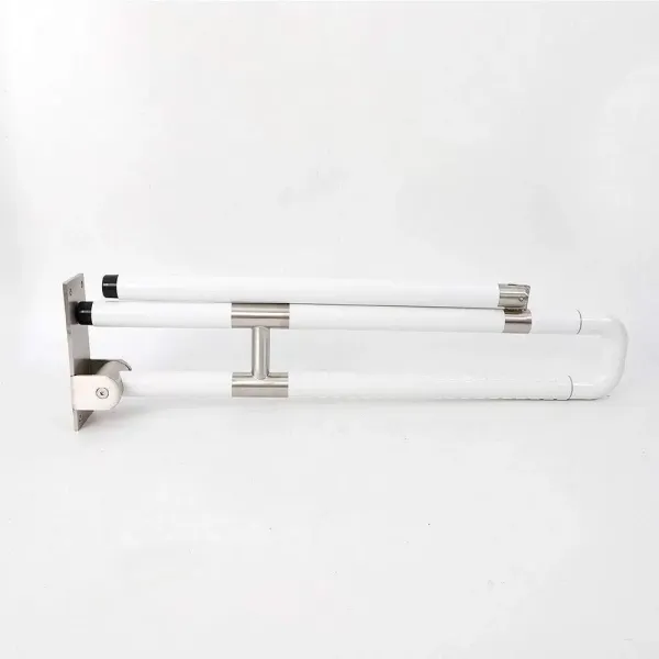 Vertriebs Wandgemonteerde Opvouwbare Handgreep RVS Badkamer Handgreep 75cm Wit