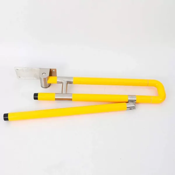 Wandgemonteerde steungreep, opvouwbaar, badkamer, ouderen, zwangere vrouwen, 75 cm, geel Wandgemonteerde steungreep, opvouwbaar, badkamer, ouderen, zwangere vrouwen, 75 cm, geel