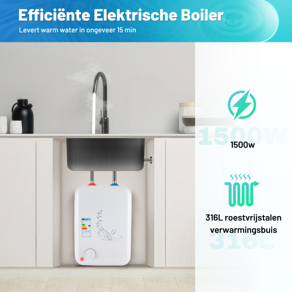 8 liter - compacte elektrische apparaten - plug and play - geschikt voor onder de gootsteen - gescheiden water - constante temperatuur - geen nadruppelen. 8 liter - compacte elektrische apparaten - plug and play - geschikt voor onder de gootsteen - gescheiden water - constante temperatuur - geen nadruppelen.