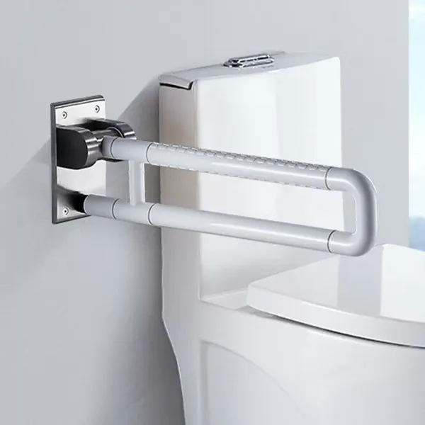 Toilethandgreep, roestvrij staal, 600 x 80 x 200 mm, opvouwbaar, voor ouderen en gehandicapten