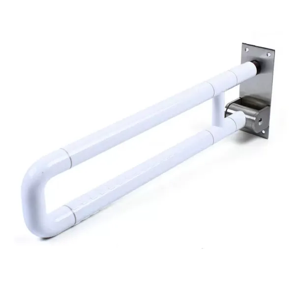 Toilethandgreep, roestvrij staal, 600 x 80 x 200 mm, opvouwbaar, voor ouderen en gehandicapten