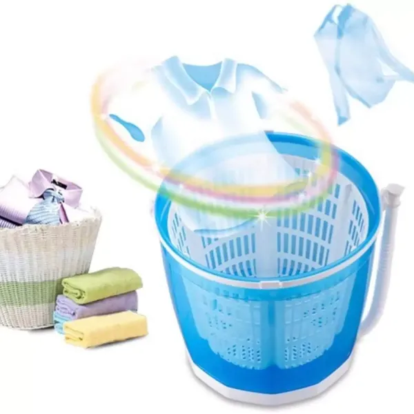 2-in-1 mini-handmatige wasmachine, compacte buitenwas-droogcombinatie voor slaapzalen, appartementen, kamperen, reizen