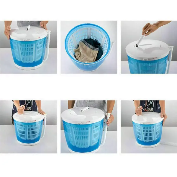 2-in-1 mini-handmatige wasmachine, compacte buitenwas-droogcombinatie voor slaapzalen, appartementen, kamperen, reizen