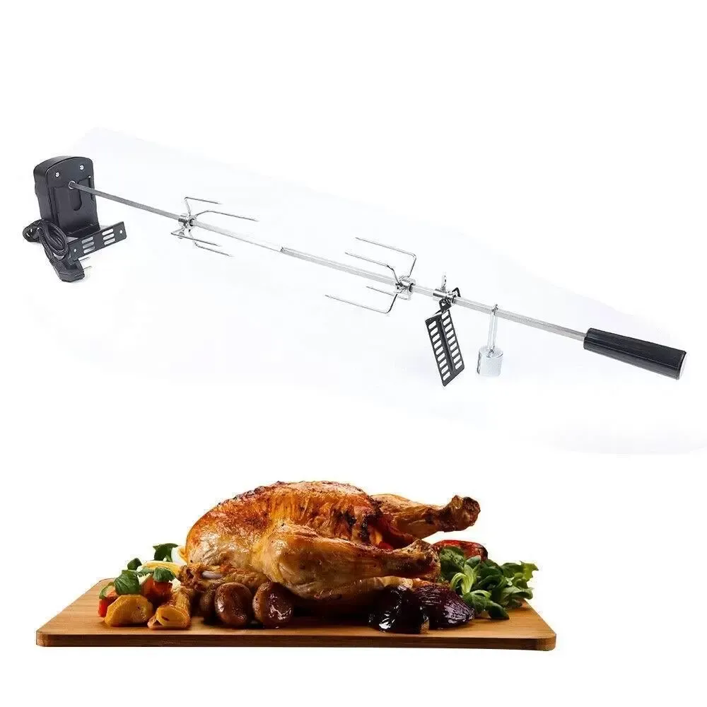 220V BBQ-grillspit met roestvrijstalen motor Rotisserie Rotisserie gasgrillset