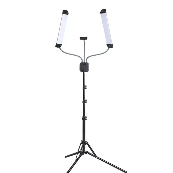 LED-wimper- en make-uplamp - met mobiele telefoonhouder en telescopisch statief