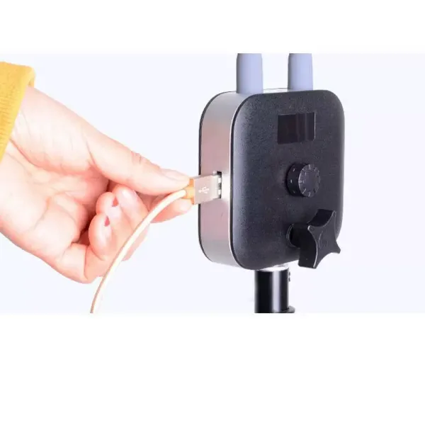 LED-wimper- en make-uplamp - met mobiele telefoonhouder en telescopisch statief