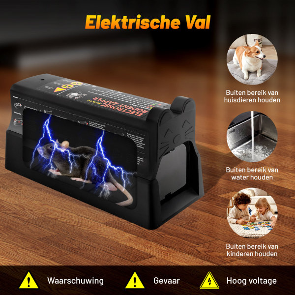 Elektrische rattenvallen voor familie en huisdieren, sanitair, eenvoudig te installeren, herbruikbare drukvallen Elektrische rattenvallen voor familie en huisdieren, sanitair, eenvoudig te installeren, herbruikbare drukvallen