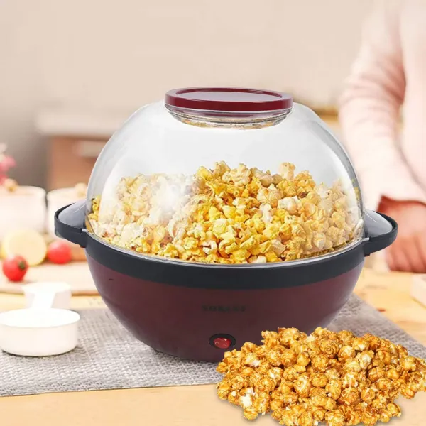 5 liter popcornmaker voor thuis - Afneembare straalplaat met antiaanbaklaag - Gemakkelijk schoon te maken.