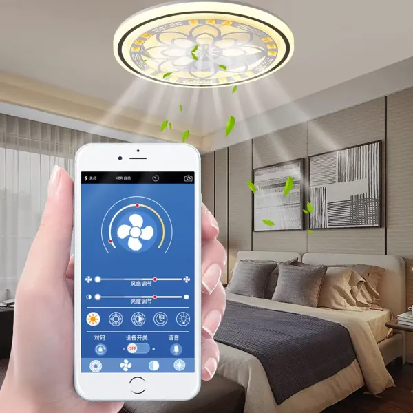LED-plafondlamp van 36 W met afstandsbediening, dimbare plafondventilator