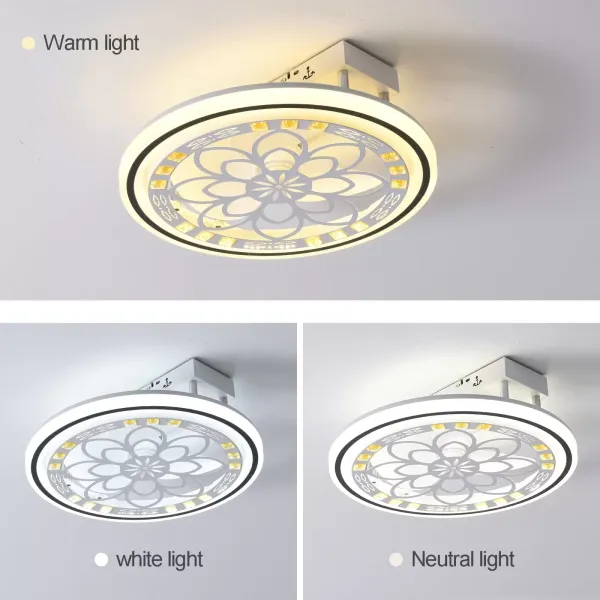 LED-plafondlamp van 36 W met afstandsbediening, dimbare plafondventilator LED-plafondlamp van 36 W met afstandsbediening, dimbare plafondventilator