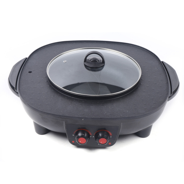 CNCEST Elektrische Barbecue Hotpot Oven Grill Rookloze Hotpot Machine BBQ