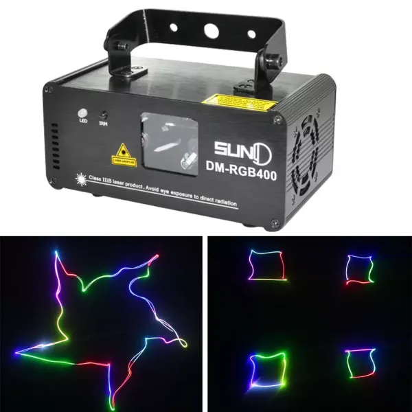 CNCEST-DM-RGB400 SUNY DMX RGB Lasereffect Beam Light Partylamp Afstandsbediening