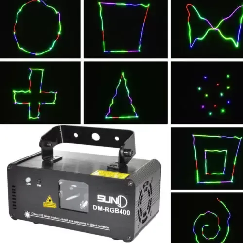 CNCEST-DM-RGB400 SUNY DMX RGB Lasereffect Beam Light Partylamp Afstandsbediening