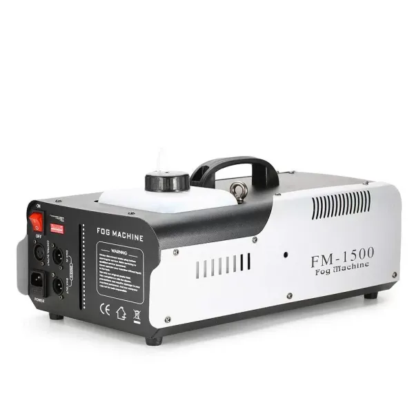 DMX-rookmachine, 1500 W, 2 l, 9 x 3 W, 3 in 1, RGB LED, podiumverlichting, rook, met afstandsbediening