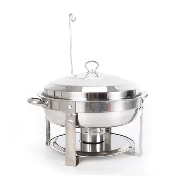 CNCEST Chafing Dish RVS warmhoudcontainer voor koken, buffet en feest 7,5L rond CNCEST Chafing Dish RVS warmhoudcontainer voor koken, buffet en feest 7,5L rond