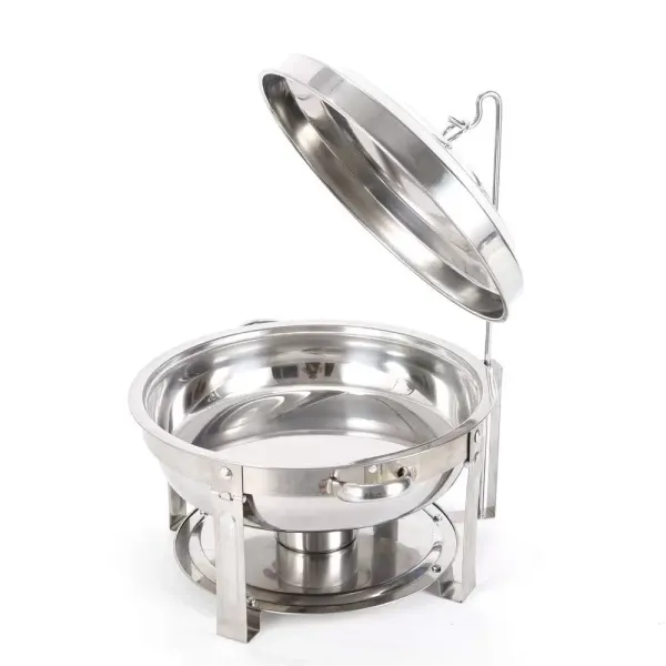 CNCEST Chafing Dish RVS warmhoudcontainer voor koken, buffet en feest 7,5L rond