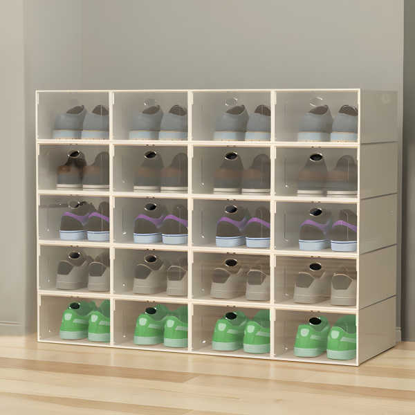 Set van 20, Plastic Schoenendoos, Transparante Schoenendoos, Stapelbare Schoenendoos Set, Stapelbare Schoenendoos Set