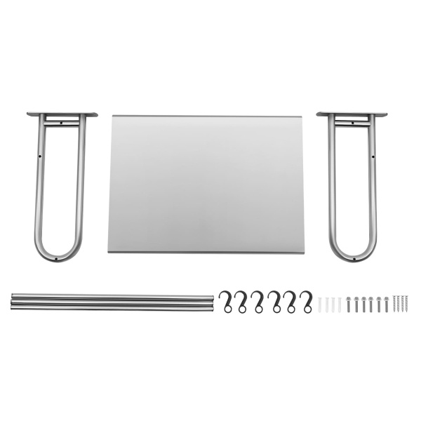 Magnetronrek, roestvrijstalen magnetronrek, aan de muur gemonteerd keukenrek, keukenrektafel
