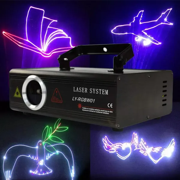 DMX ILDA-animatie 500 mW 3D RGBW Beam-podiumverlichting