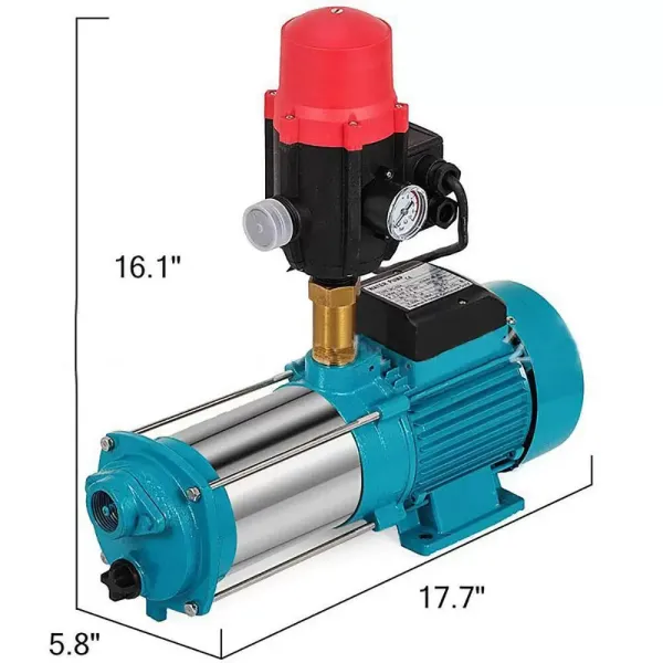 RVS Centrifugaalpomp - 1300 W - 9,8 Bar - Jetpomp - Tuinpomp met geïntegreerde thermische beveiliging RVS Centrifugaalpomp - 1300 W - 9,8 Bar - Jetpomp - Tuinpomp met geïntegreerde thermische beveiliging