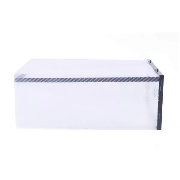 20 stuks doorzichtige plastic schoenendozen - opvouwbaar en stapelbaar - zwart 20 stuks doorzichtige plastic schoenendozen - opvouwbaar en stapelbaar - zwart