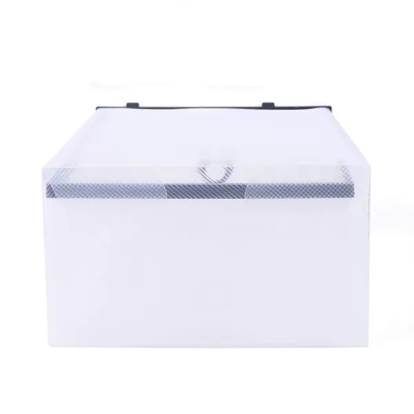 20 stuks doorzichtige plastic schoenendozen - opvouwbaar en stapelbaar - zwart 20 stuks doorzichtige plastic schoenendozen - opvouwbaar en stapelbaar - zwart