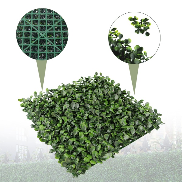 Kunstmatige gras muurdecoratie 48 stuks, recyclebaar en duurzaam PE-materiaal, geweldig voor het verfraaien en transformeren van je terras, tuin, omheining, muren