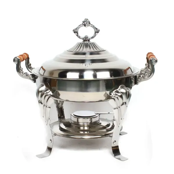 RVS Voedselverwarmer Ronde RVS Voedselverwarmer met roldeksel