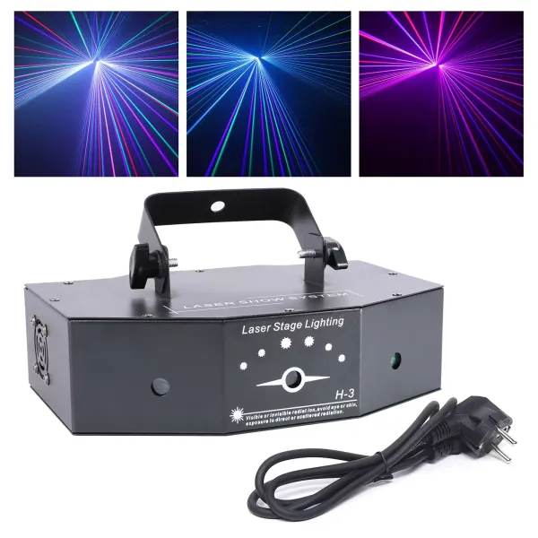 DMX 3 lens RGB kleurenscanstraal discolamp 500MW DJ-barprojectorlicht