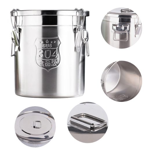 Roestvrijstalen graancontainers van 6 quart/12 quart voor het koken van meel en meel op oliebasis