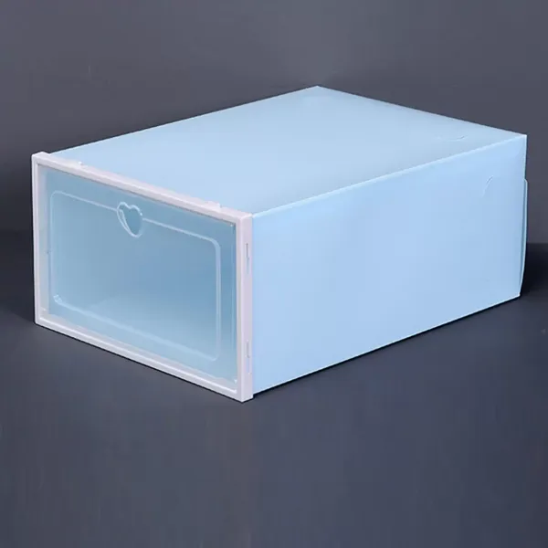 Transparante schoenendoos, set van 20, opvouwbare en stapelbare plastic schoenendoos